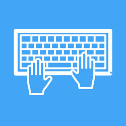 using keyboard vector image
