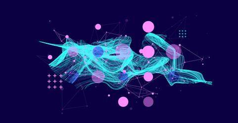 abstract wave lines design element for technology vector image