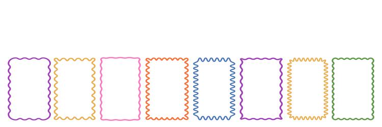 cloudy wave curve edge frame set vector image