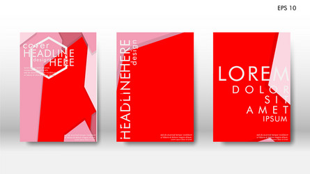 abstract cover with hexagon elements book design vector image