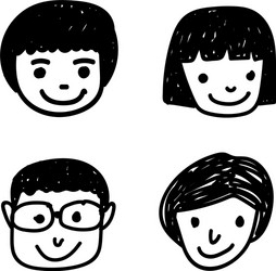 Doodle people icon Royalty Free Vector Image - VectorStock