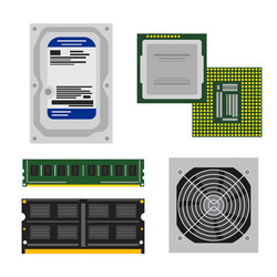 Computer parts Royalty Free Vector Image - VectorStock