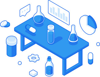 laboratory research concept design for web vector