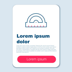 line protractor grid for measuring degrees icon vector image