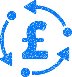Refresh pound balance grainy texture icon Vector Image