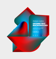 square and triangle design with fluid gradients vector image