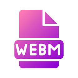webm modern icons with subtle gradient feel vector image