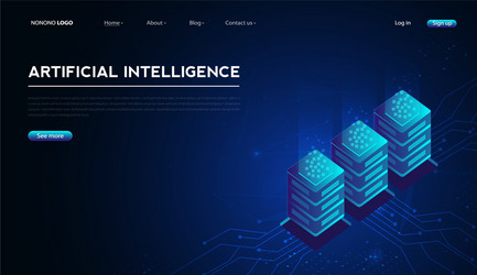 artificial intelligence machine learning ai data vector image