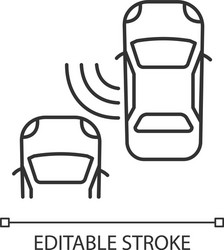 blind spot monitoring system pixel perfect linear vector image