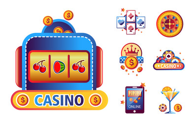 casino poker logo templates of playing cards Vector Image