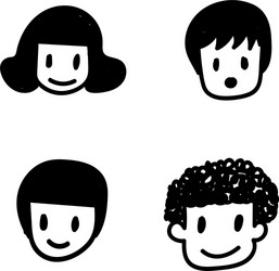 Doodle people icon Royalty Free Vector Image - VectorStock