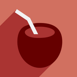 flat with shadow icon and mobile application vector image