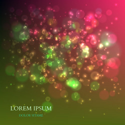 Abstract colorful background with magic particles vector