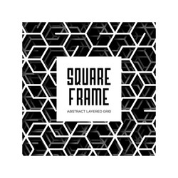 abstract square frame with layered lines vector image