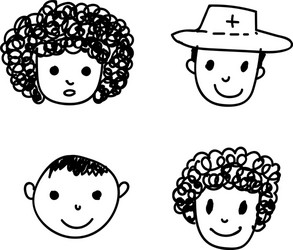 Doodle people icon Royalty Free Vector Image - VectorStock
