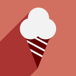 flat with shadow icon and mobile application ice vector image