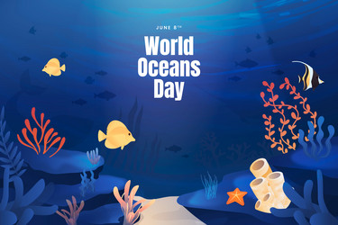 gradient background for world oceans day vector image
