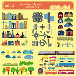 modern city map elements for generating your own vector image
