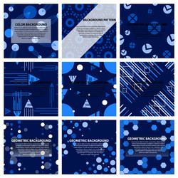 set of abstract geometric pattern vector image