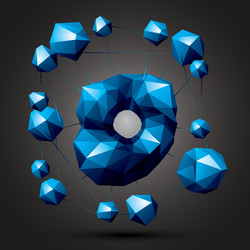 spatial bright object isolated 3d technology vector image