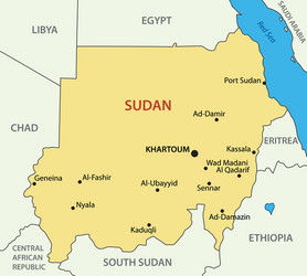 Sudan Map - Geographic Overview vector image