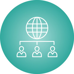 unique web client server line icon vector image