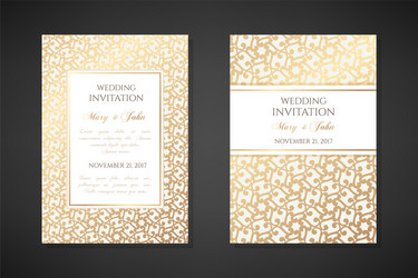 vintage wedding invitation templates cover design vector