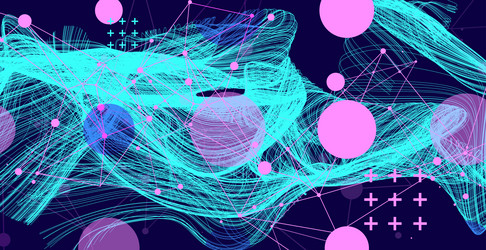 abstract wave lines design element for technology vector image