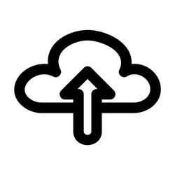 cloud upload icon in line style for any projects vector image