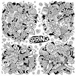 Set spring combinations objects and elements vector