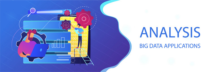 big data applications header banner vector image