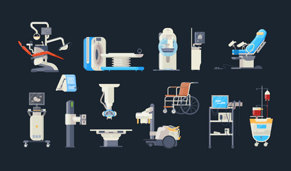 Hospital medical diagnostic equipment health vector