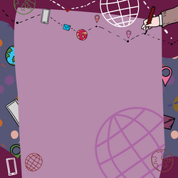 plain whiteboard with hand drawing guide line vector image