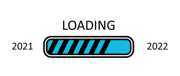progress bar new year 2022 goal planning loading vector image