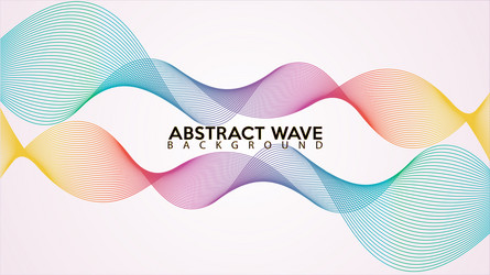 Rainbow abstract wave line background design vector