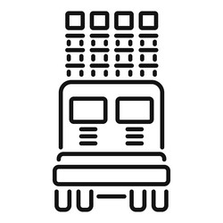 data center server rack icon showing cloud vector image