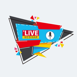 live webinar button vector image
