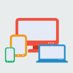 Responsive Web Devices Icons vector image