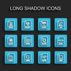 set line mov file document css wav mp3 gif vector image