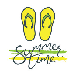 Summer Flip Flops Pattern vector image