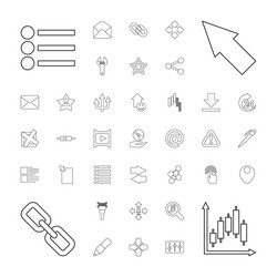 37 interface icons vector