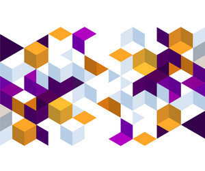 abstract background with color cubes and grid vector image