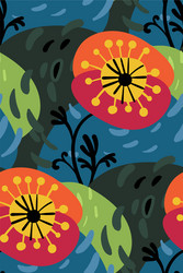 stylized modern seamless floral pattern Vector Image