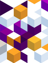 abstract background with color cubes and grid vector image