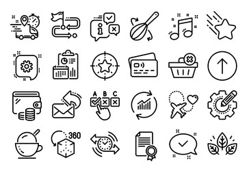 set of star target correct checkbox vector image