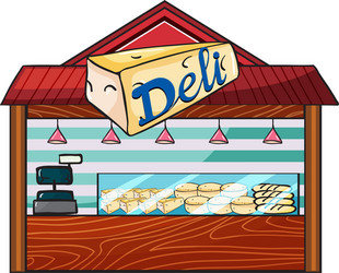 a cheese store vector