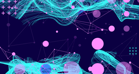 abstract wave lines design element for technology vector image