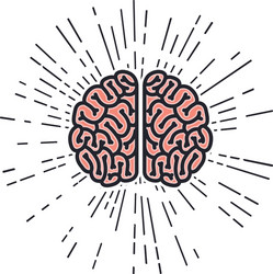 brain storm isolated icon vector