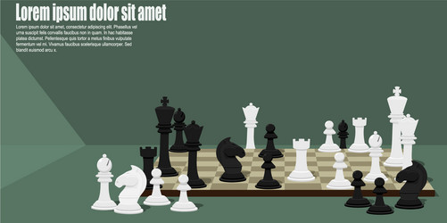 Chess pieces on board vector