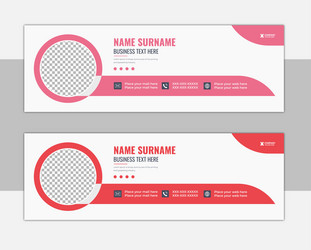 email signature template design vector